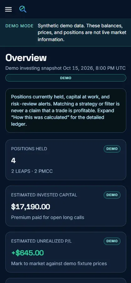 OptionScout on a phone